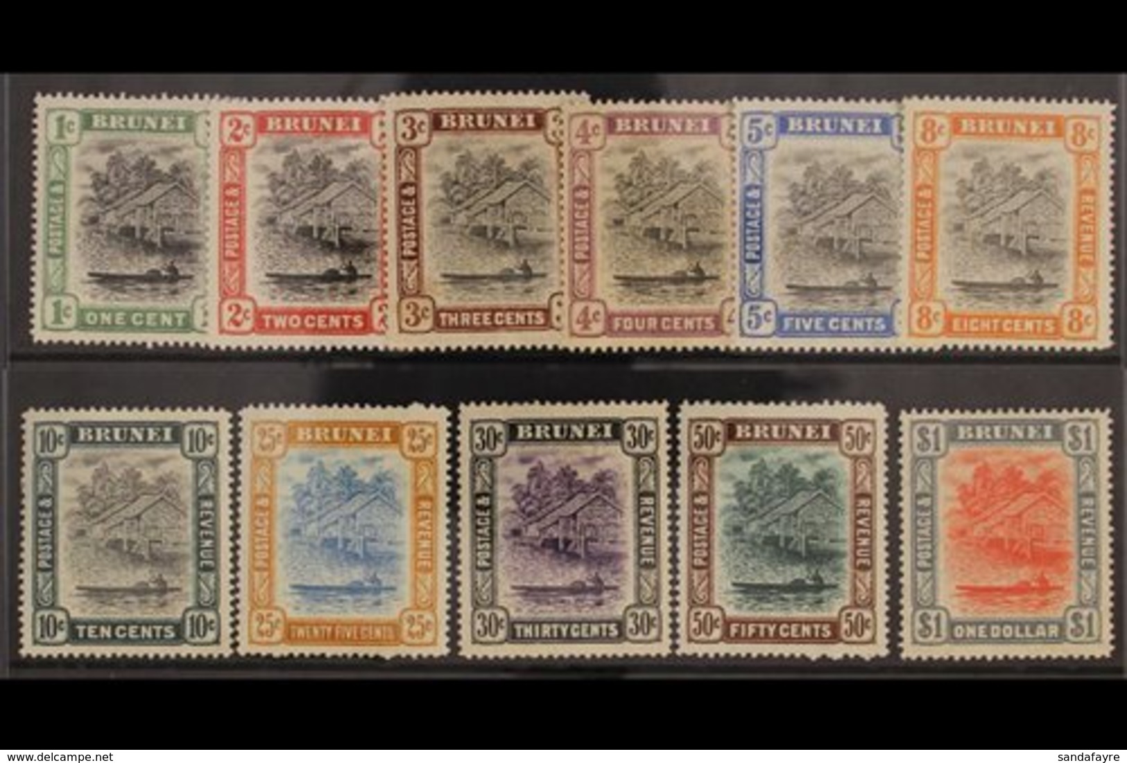 1907 View On Brunei River Set, SG 23/33, Very Fine And Fresh Mint. (11 Stamps) For More Images, Please Visit Http://www. - Brunei (...-1984)