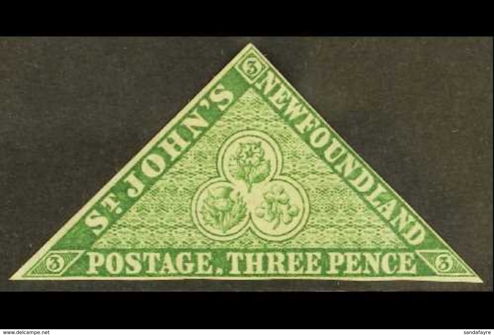 1860 3d Green On Medium Paper, SG 11, Very Fine Mint Og. For More Images, Please Visit Http://www.sandafayre.com/itemdet - Other & Unclassified