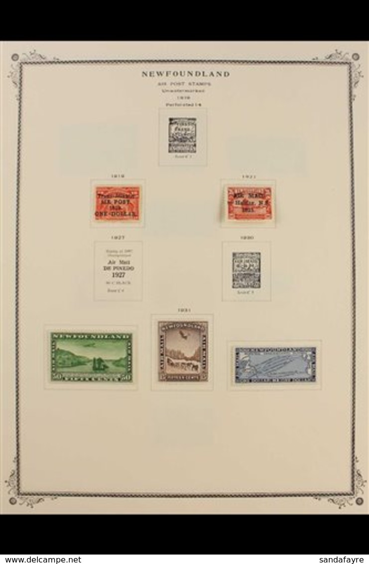 AIRMAILS 1919 - 1943 Highly Complete Fresh Mint Collection Including 1919 Trans-Atlantic $1, 1921 Air Mail To Halifax, 1 - Sonstige & Ohne Zuordnung