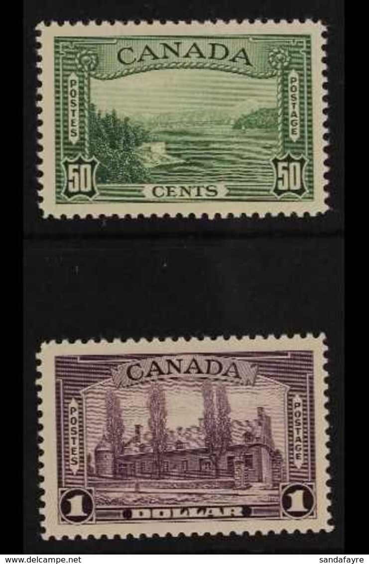 1937-8 TOP VALUES.  50c Green & $1 Violet SG 366/7, Never Hinged Mint (2 Stamps) For More Images, Please Visit Http://ww - Sonstige & Ohne Zuordnung