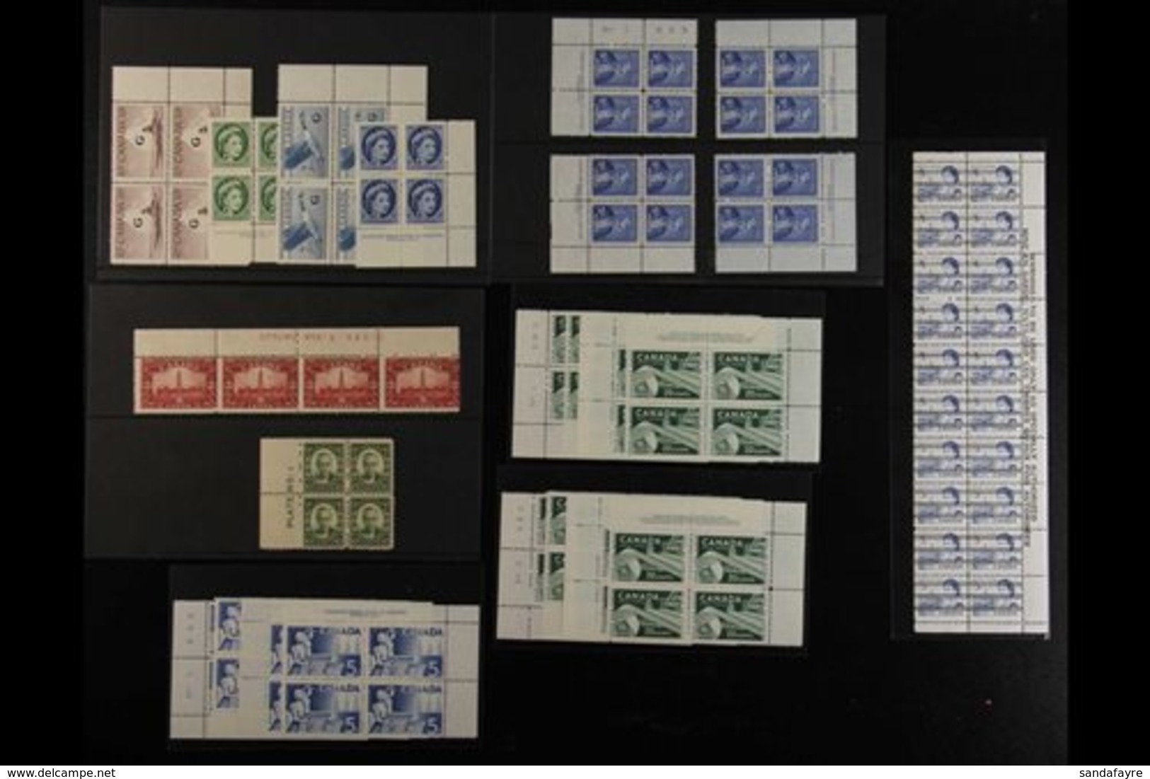 PLATE BLOCKS ACCUMULATION NEVER HINGED MINT With The Majority From 1948 Onwards To Early 1960s, Often Includes All Four  - Sonstige & Ohne Zuordnung