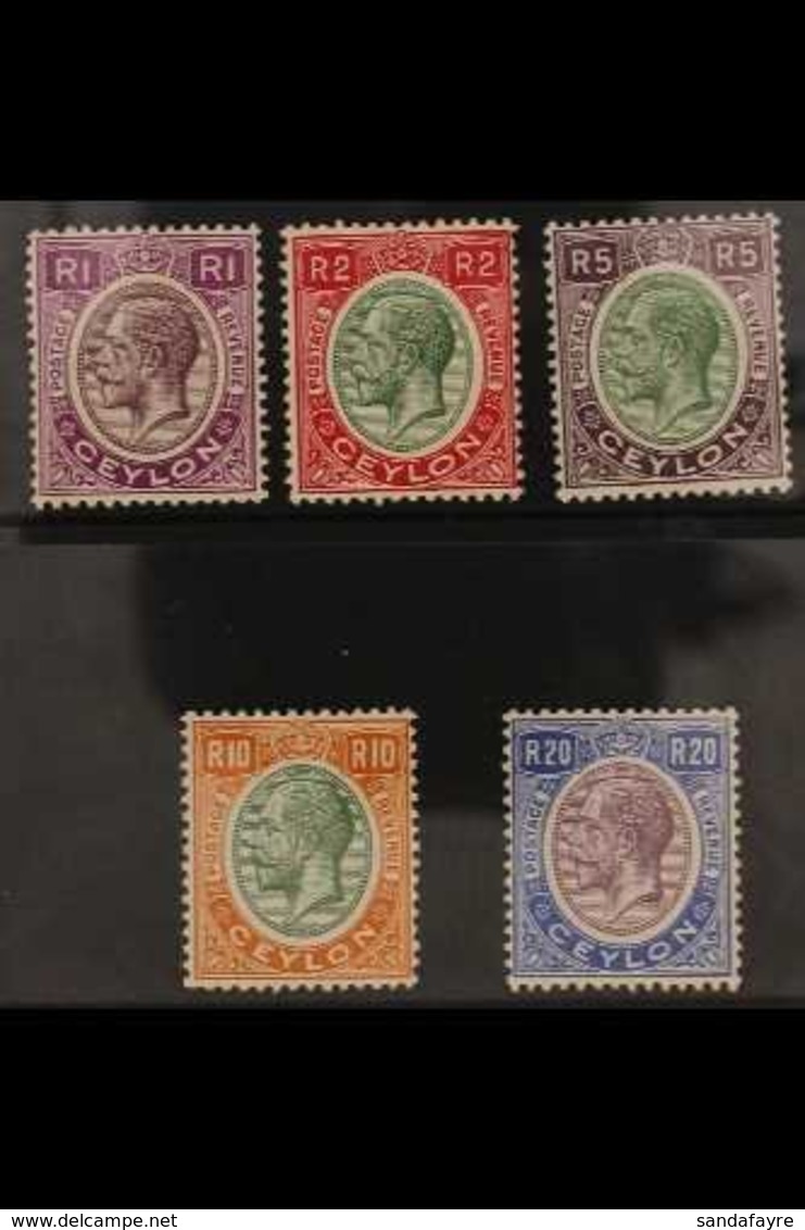 1927-29 HIGH VALUES. KGV High Values Complete Set, SG 363/67, Very Fine Mint With Vibrant Colours. (5 Stamps) For More I - Ceylon (...-1947)
