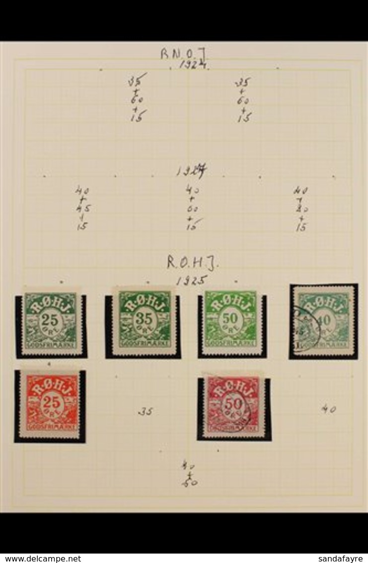 RAILWAY LOCAL STAMPS RINGKJOBING ORNHOJ HOLSTEBRO JERNBANE (R.O.H.J.) 1925-1959 Mostly Never Hinged Mint Collection In H - Sonstige & Ohne Zuordnung