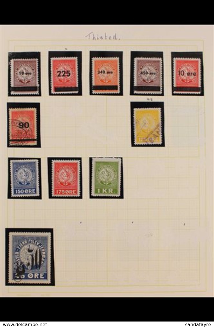 RAILWAY LOCAL STAMPS THISTED FJERRITSLEV JERNBANE 1920's-1960's Mint (mostly Never Hinged) And Used Collection In Hingel - Sonstige & Ohne Zuordnung