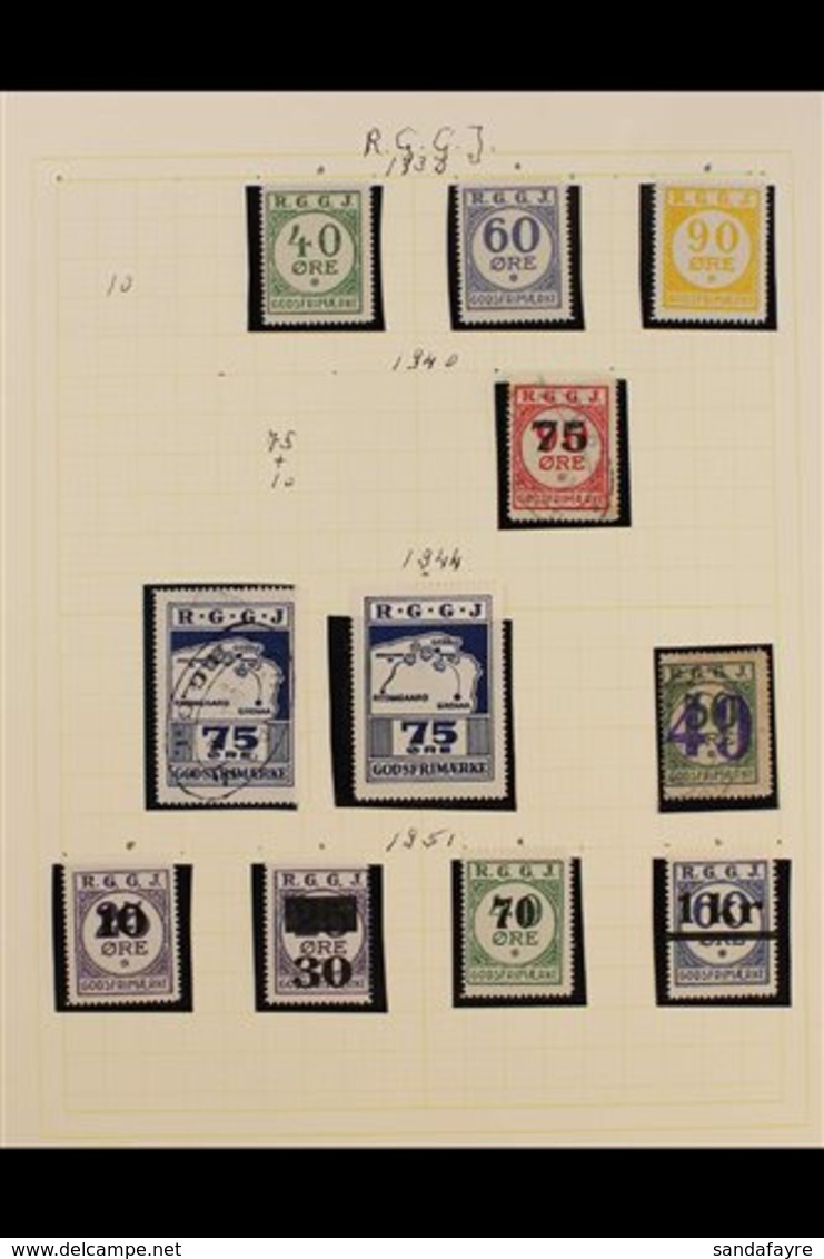 RAILWAY LOCAL STAMPS RYOMGARD GJERRILD GRENAA JERNBANE (R.G.G.J.) 1930-1953 Mostly Never Hinged Mint All Different Colle - Sonstige & Ohne Zuordnung