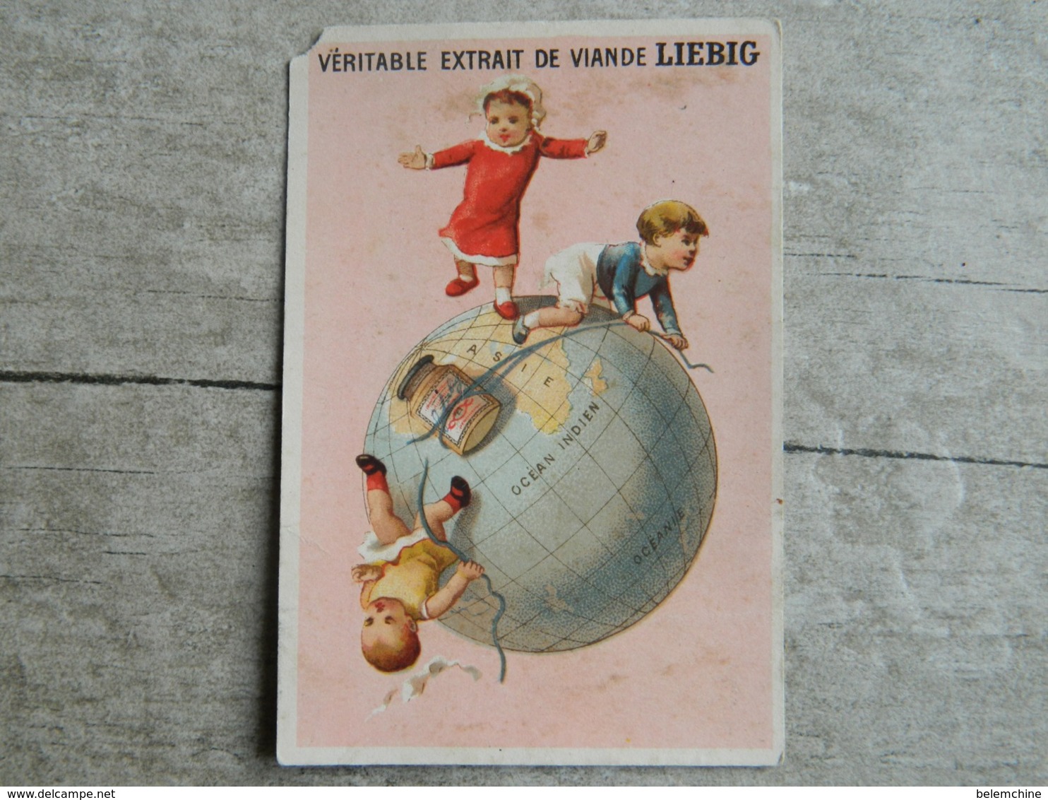 CHROMO  COMPAGNIE LIEBIG    ENFANTS SUR UN GLOBE - Liebig