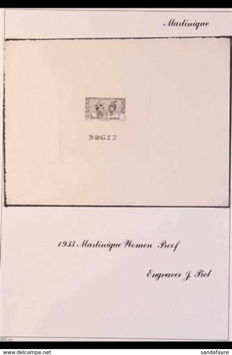 MARTINIQUE 1933 IMPERF SUNKEN DIE PROOFS For The 1933-40 Pictorial Definitives (SG 134/173) And The 1933 Postage Due Iss - Sonstige & Ohne Zuordnung