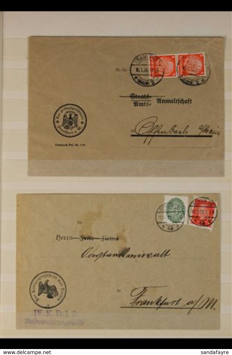 "POL" PERFIN COVERS 1929-1964 Collection Of Official Police Covers Bearing A Variety Of "POL" Perfin Stamps. With Eight  - Sonstige & Ohne Zuordnung