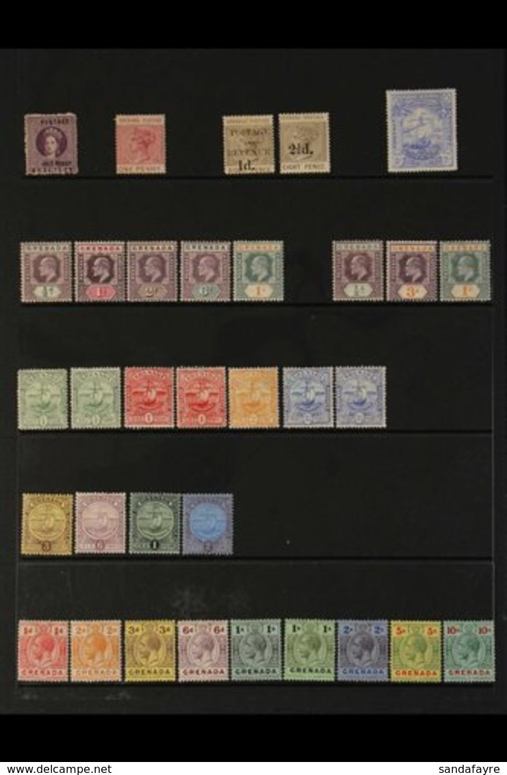 1881-1969 MINT COLLECTION On Stock Pages, Chiefly All Different, Includes 1881 ½d, 1888-91 1d On 8d & 2½d On 8d, 1898 2½ - Grenada (...-1974)