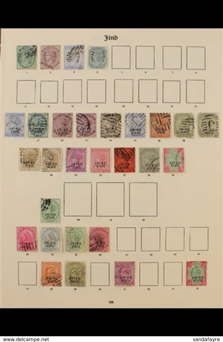 JIND 1885-1934 FINE USED COLLECTION On Pages, Virtually All Different, Includes 1885 (July) Set To 4a (indistinct Cancel - Sonstige & Ohne Zuordnung