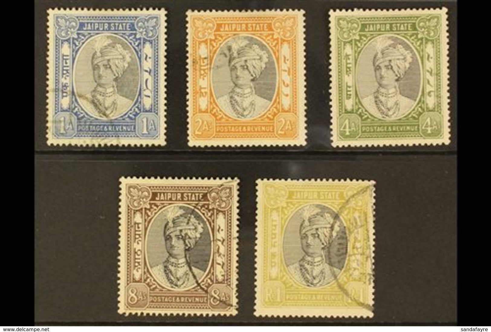 JAIPUR 1932-46 1a To 1r Inscribed "POSTAGE & REVENUE," SG 52/6 Very Fine Used (5 Stamps). For More Images, Please Visit  - Sonstige & Ohne Zuordnung