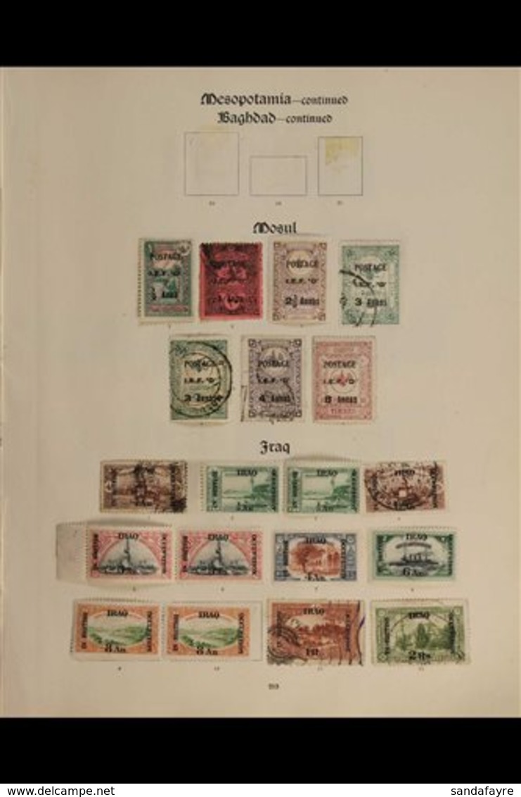 1918 - 1927 TREMENDOUS COLLECTION ON "IMPERIAL" ALBUM PAGES. A Mint & Used Collection On 5 SG "Imperial" Pages For The 1 - Irak