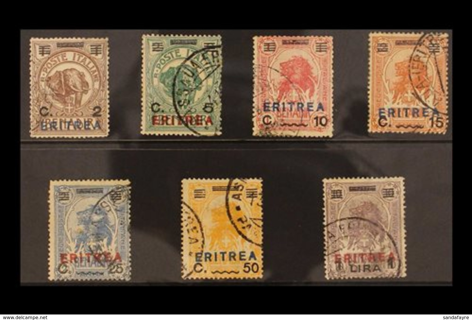 ERITREA 1924 Stamps Of Somalia Overprinted Complete Set (Sass S. 18, SG 83/89) Fine Used. (7 Stamps) For More Images, Pl - Sonstige & Ohne Zuordnung