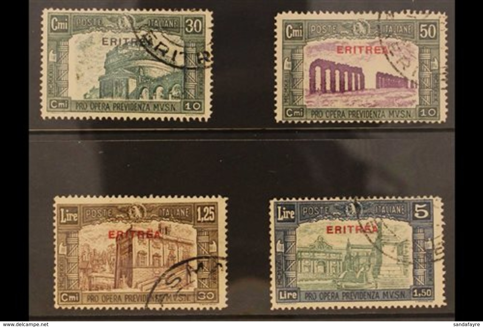 ERITREA 1930 Third National Defence Set (Sass S. 38, SG 166/69) Fine Used. (4 Stamps) For More Images, Please Visit Http - Sonstige & Ohne Zuordnung