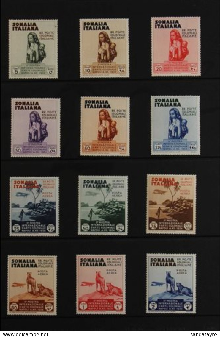 SOMALIA 1934 International Colonial Exhibition (Postage And Air) Complete Set (Sass. S. 38, SG 187/98), Never Hinged Min - Sonstige & Ohne Zuordnung
