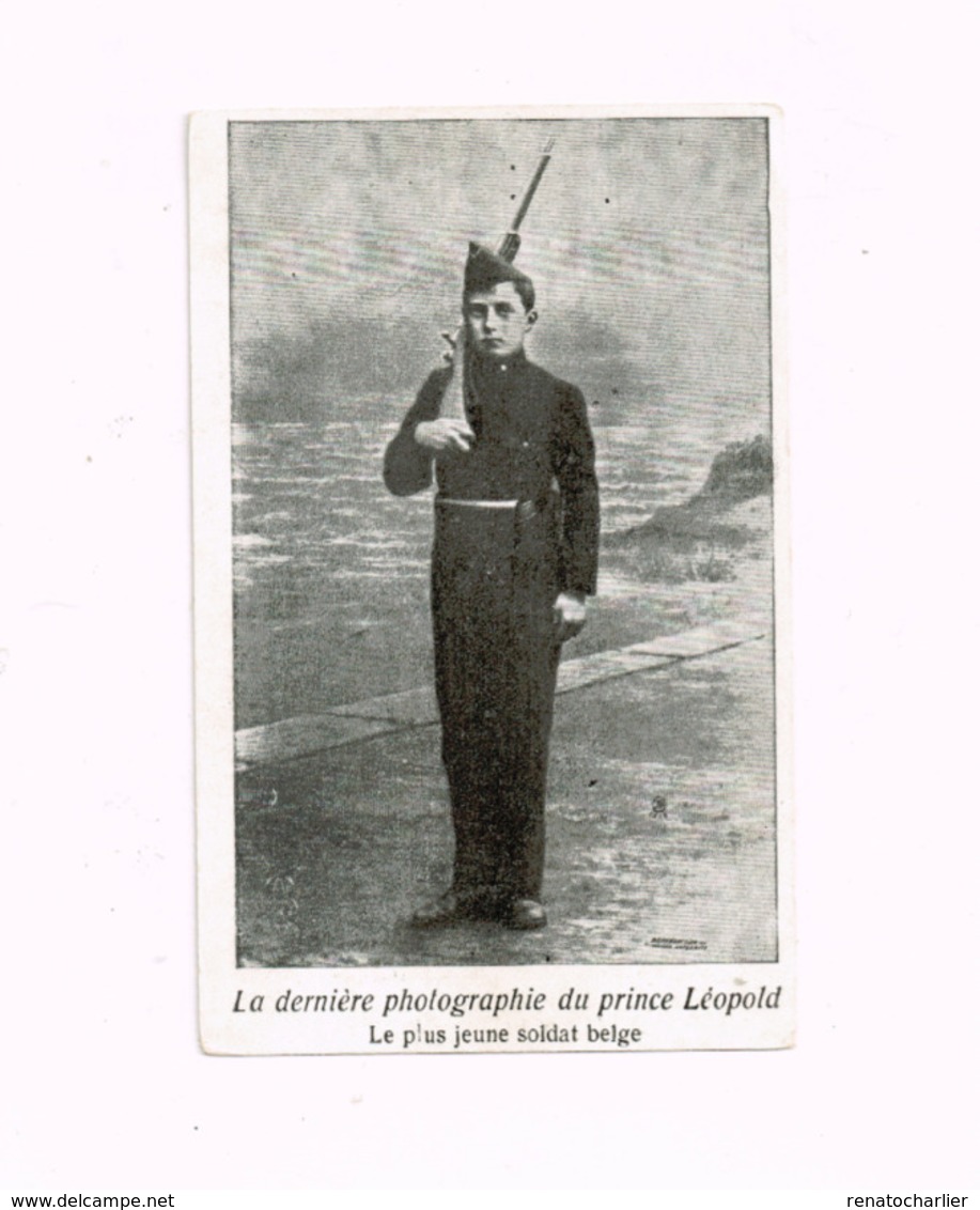 La Dernière Photographie Du Prince Léopold.Le Plus Jeune Soldat Belge. - War 1914-18