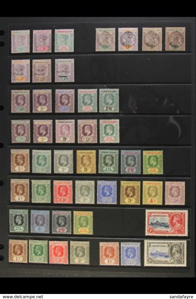 1890-1935 ALL DIFFERENT MINT GROUP Includes 1890 ½d, 1d, And 1s, 1897 Jubilee ½d, 4d, 6d, And 7d, 1902 Surcharge Set, 19 - Leeward  Islands