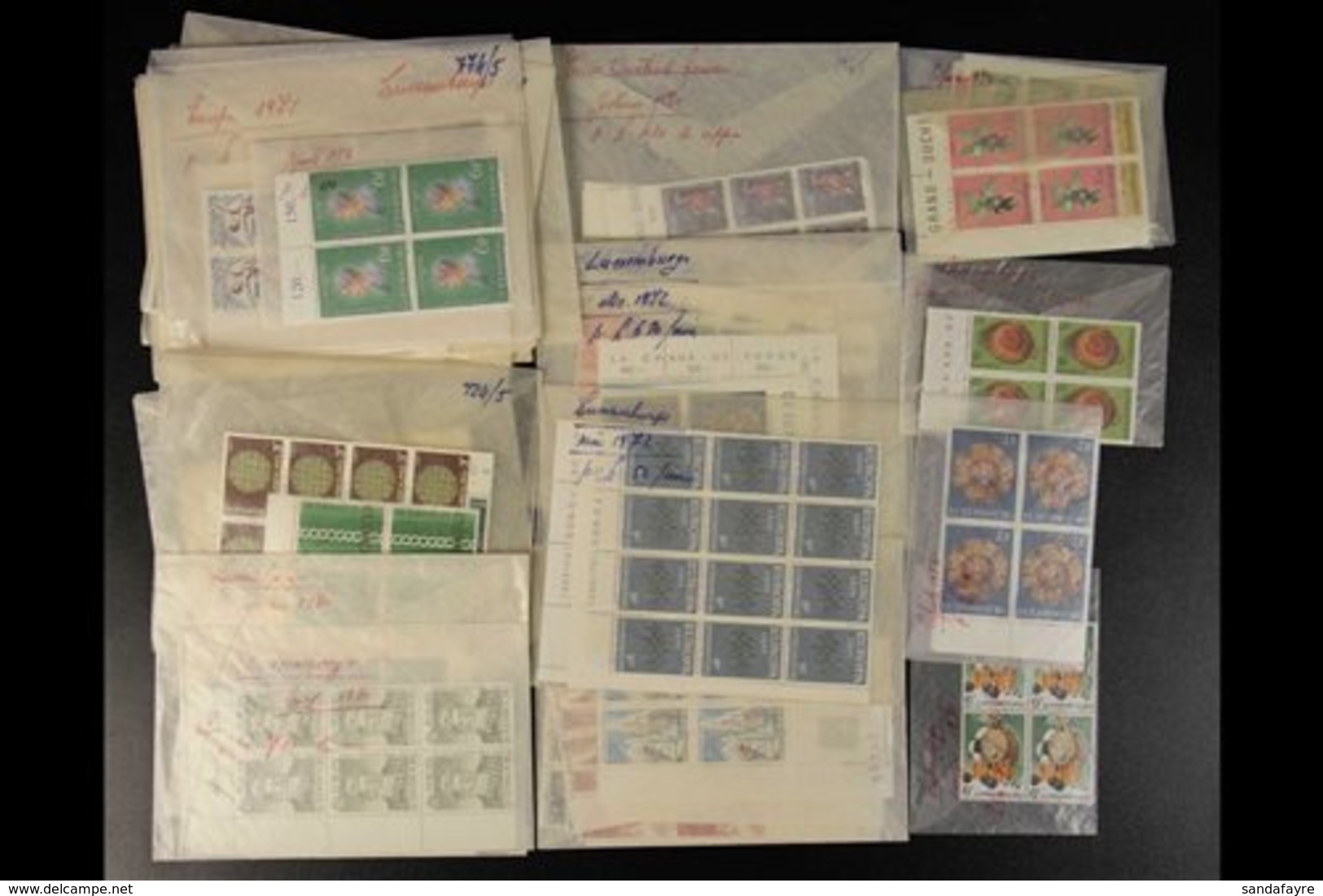1965-1980 SUPERB NEVER HINGED MINT ACCUMULATION Of All Different Sets Mostly In Blocks Of 4 To 12 Sorted By Issues In Gl - Sonstige & Ohne Zuordnung