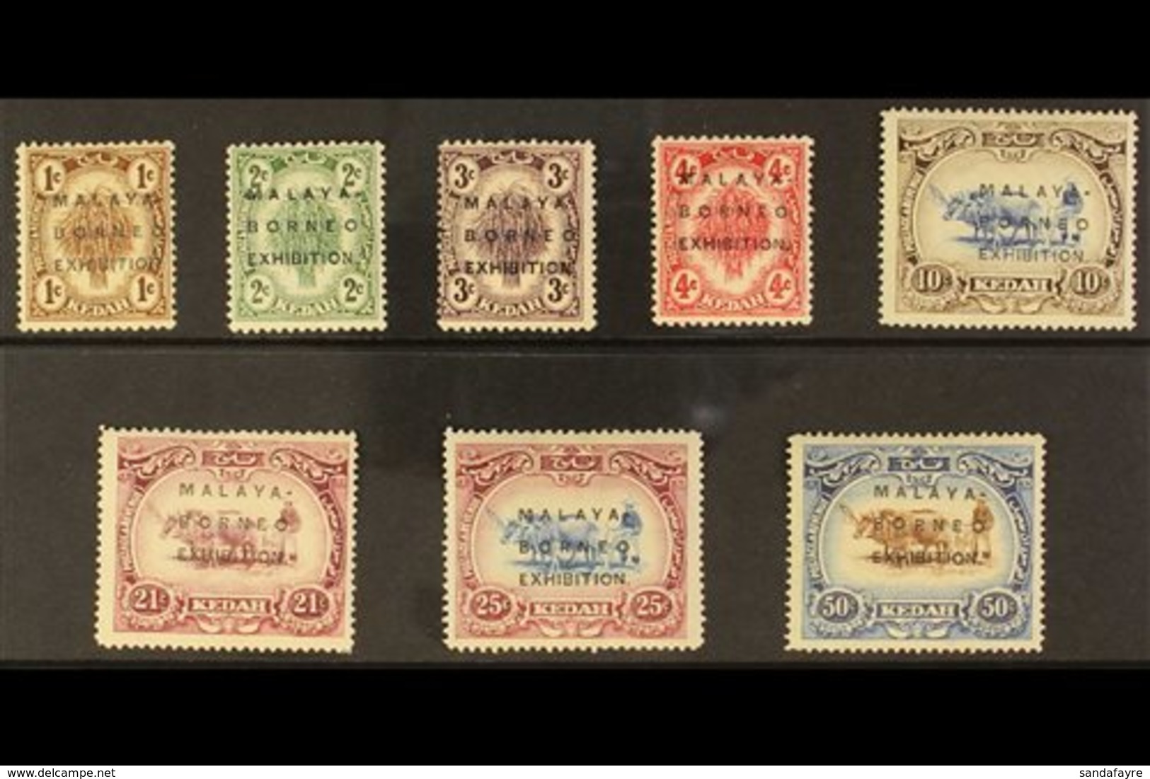 KEDAH 1922 Malaya-Borneo Exhibition Set, SG 41/48, Fine Mint. (8 Stamps) For More Images, Please Visit Http://www.sandaf - Other & Unclassified