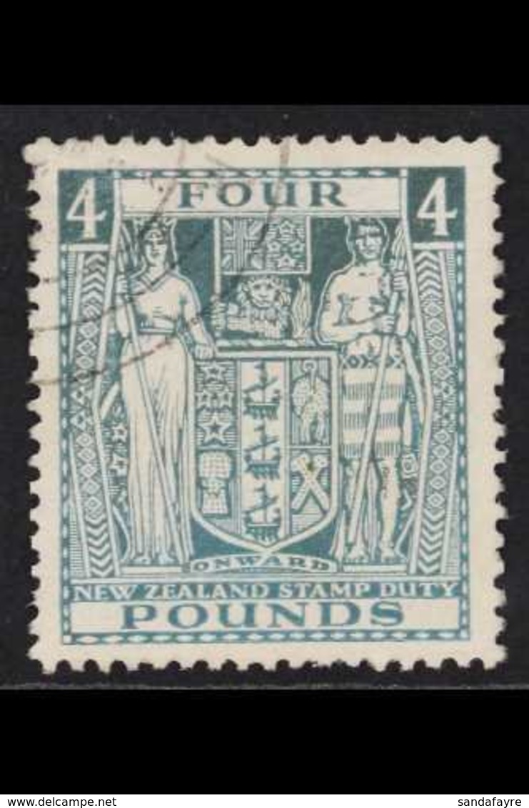 POSTAL FISCAL 1931-40. £4 Light Blue, SG F166, Very Fine Used For More Images, Please Visit Http://www.sandafayre.com/it - Sonstige & Ohne Zuordnung