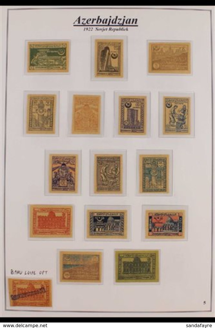 CAUCASIAN REPUBLICS 1918-1923 All Different Mostly Mint Collection In Hingeless Mounts On Leaves, Includes Azerbaijan In - Sonstige & Ohne Zuordnung