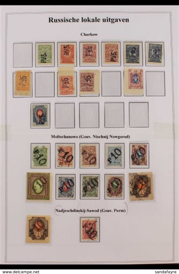 LOCAL OVERPRINTS 1920 Mint (some Never Hinged) And Used Collection Of Various Local Surcharges In Hingeless Mounts Inclu - Sonstige & Ohne Zuordnung