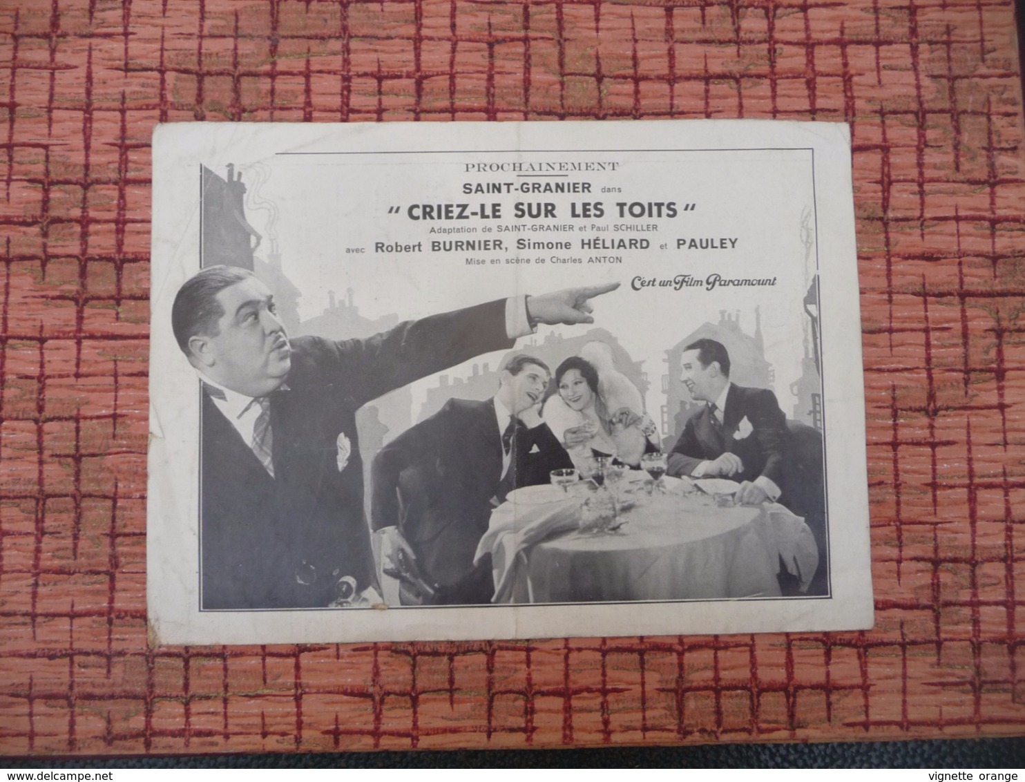 Programme En 1932 Paramount Dr JEKYLL Et Mr HYDE / CRIEZ-LE SUR LES TOITS - Magazines