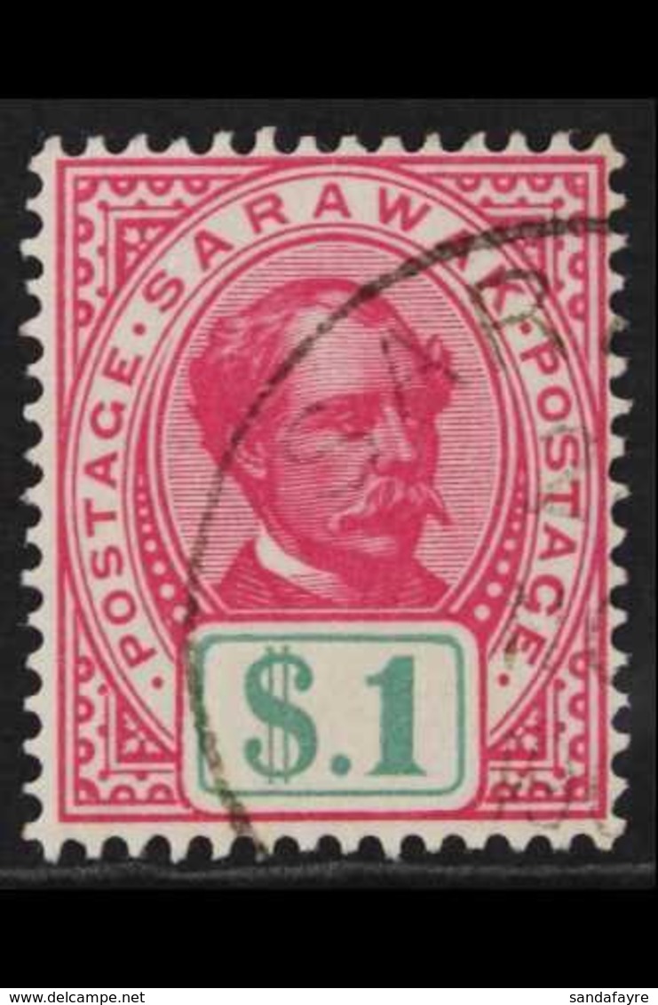 1899-1908 $1 Rose Carmine & Green, SG 47, Very Fine Used For More Images, Please Visit Http://www.sandafayre.com/itemdet - Sarawak (...-1963)