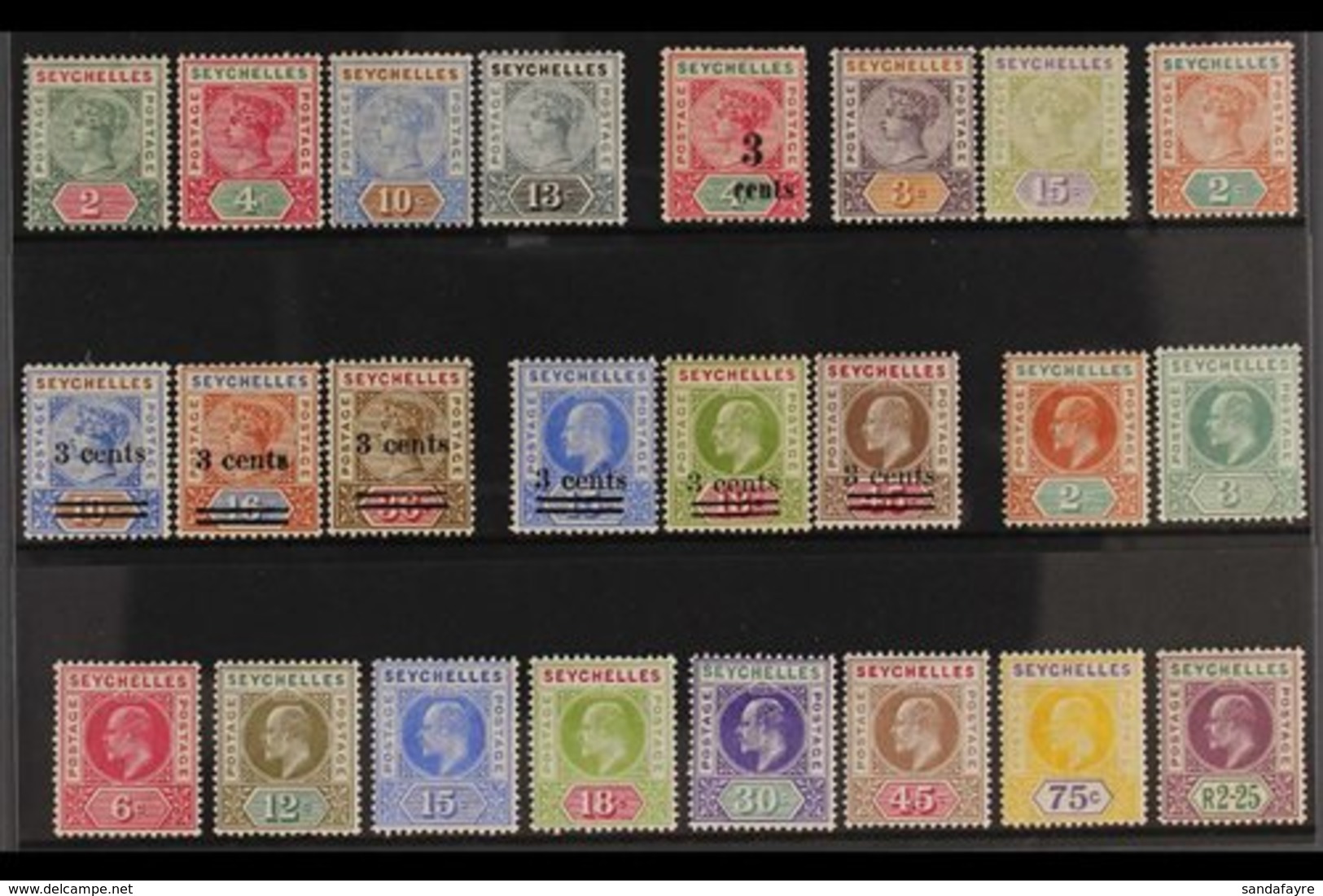 1890-1906 OLD TIME MINT COLLECTION. An All Different Range That Includes QV Ranges To 15c & KEVII Ranges To 2r25c. Fine  - Seychelles (...-1976)