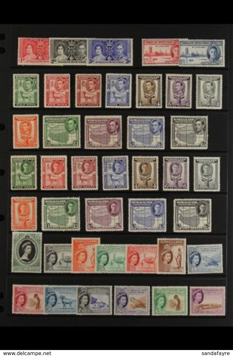 1937-1958 MINT SETS. A Delightful Group Of Complete Mint Sets With The 1938 "Side Facing" Set, 1942 "Front Facing" Set & - Somaliland (Protectorate ...-1959)