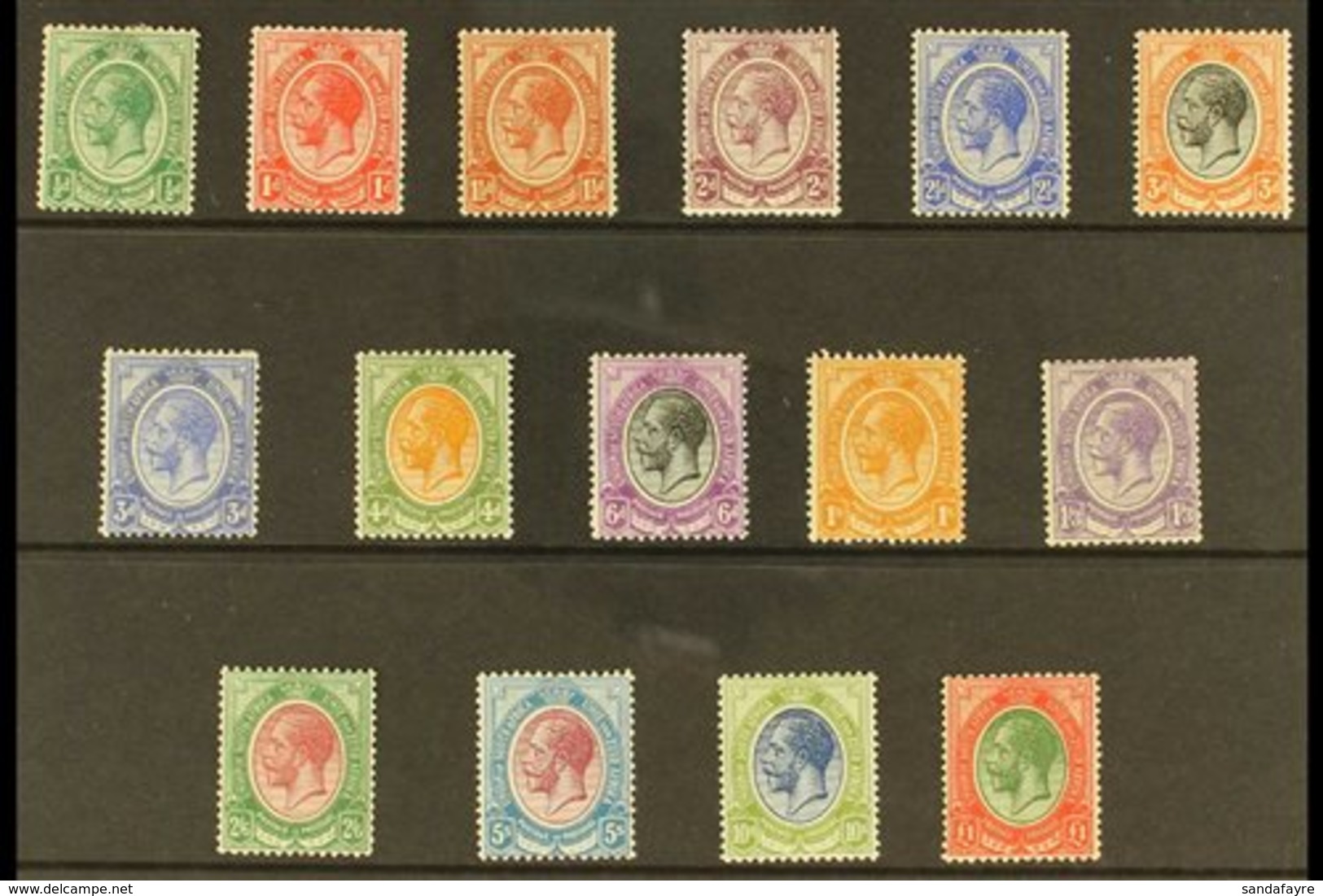 1913 Geo V "Heads", Set Complete To £1, SG 3/17, Very Fine And Fresh Mint, 10s And £1 Well Centered. (15 Stamps) For Mor - Ohne Zuordnung