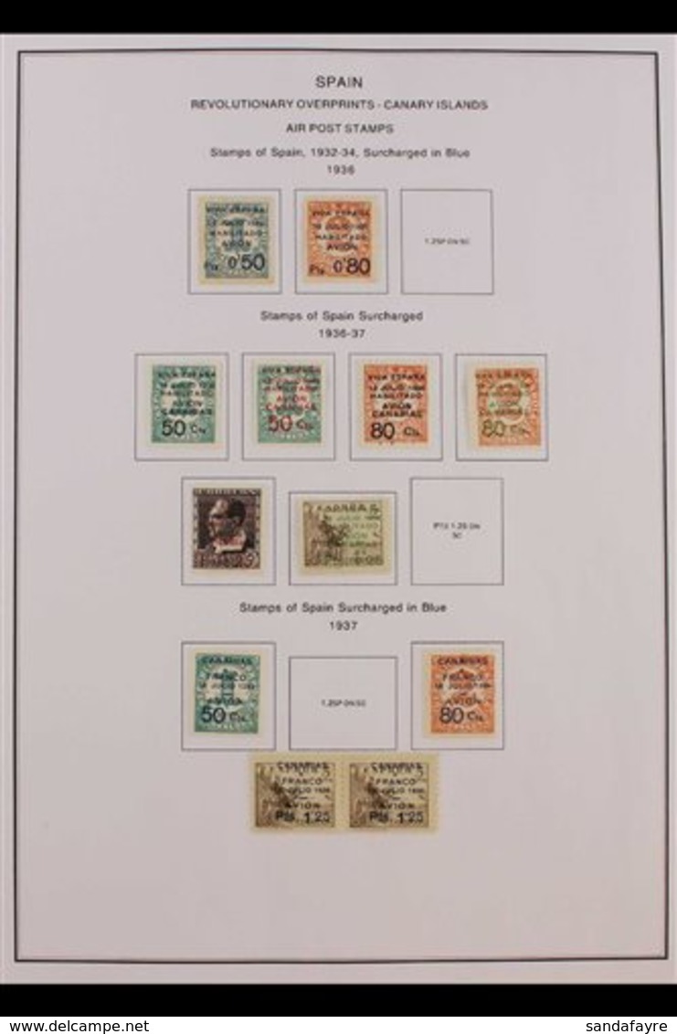 CIVIL WAR LOCAL STAMPS 1936-1938 Virtually All Different Mostly Mint Collection On Leaves, Includes (all Mint) Burgos 19 - Other & Unclassified