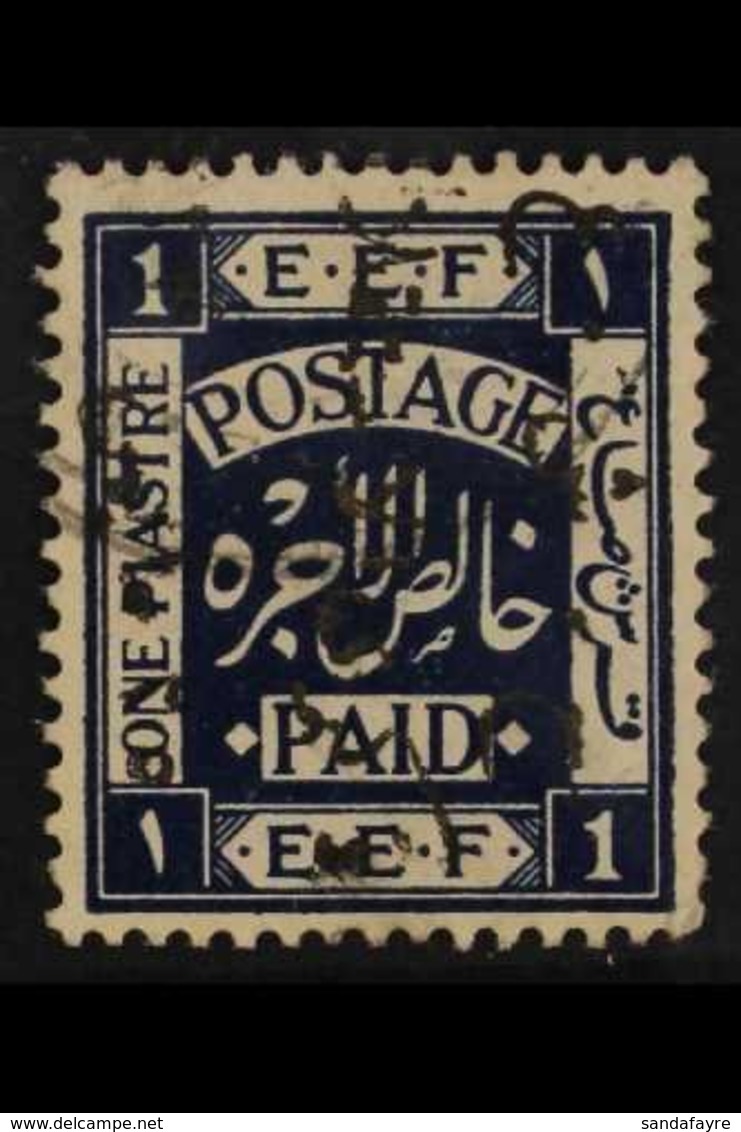 1923 1p Deep Indigo, Gold Overprint, SG 103B, Fine Used For More Images, Please Visit Http://www.sandafayre.com/itemdeta - Jordanien