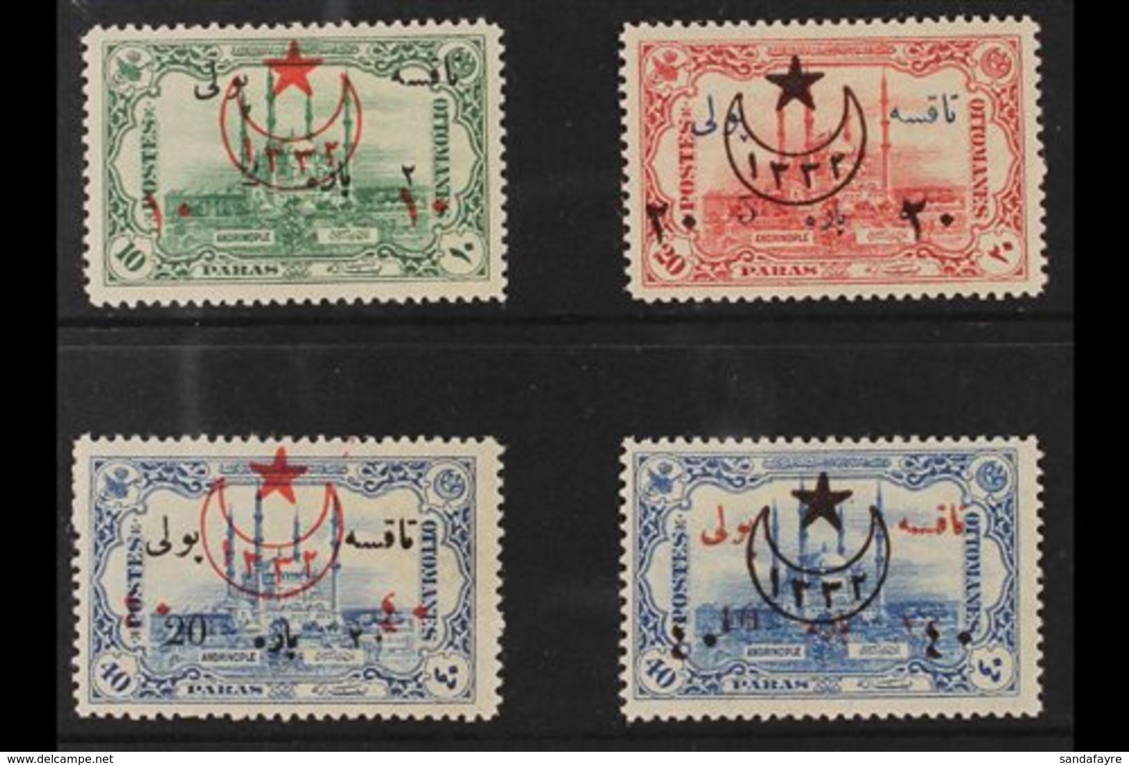 1916 POSTAGE DUE Stamps, Adianople Issue, Ovptd "1332" SG 745/6, Very Fine Mint (4 Stamps) For More Images, Please Visit - Sonstige & Ohne Zuordnung