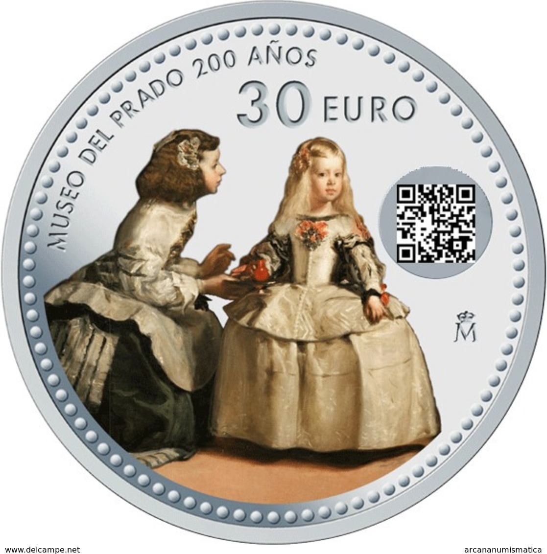 ESPAÑA  /  SPAIN  30€  2.019  2019  "MUSEO DEL PRADO 200 AÑOS"  PLATA / SILVER  SC/UNC   T-DL-12.320 - España