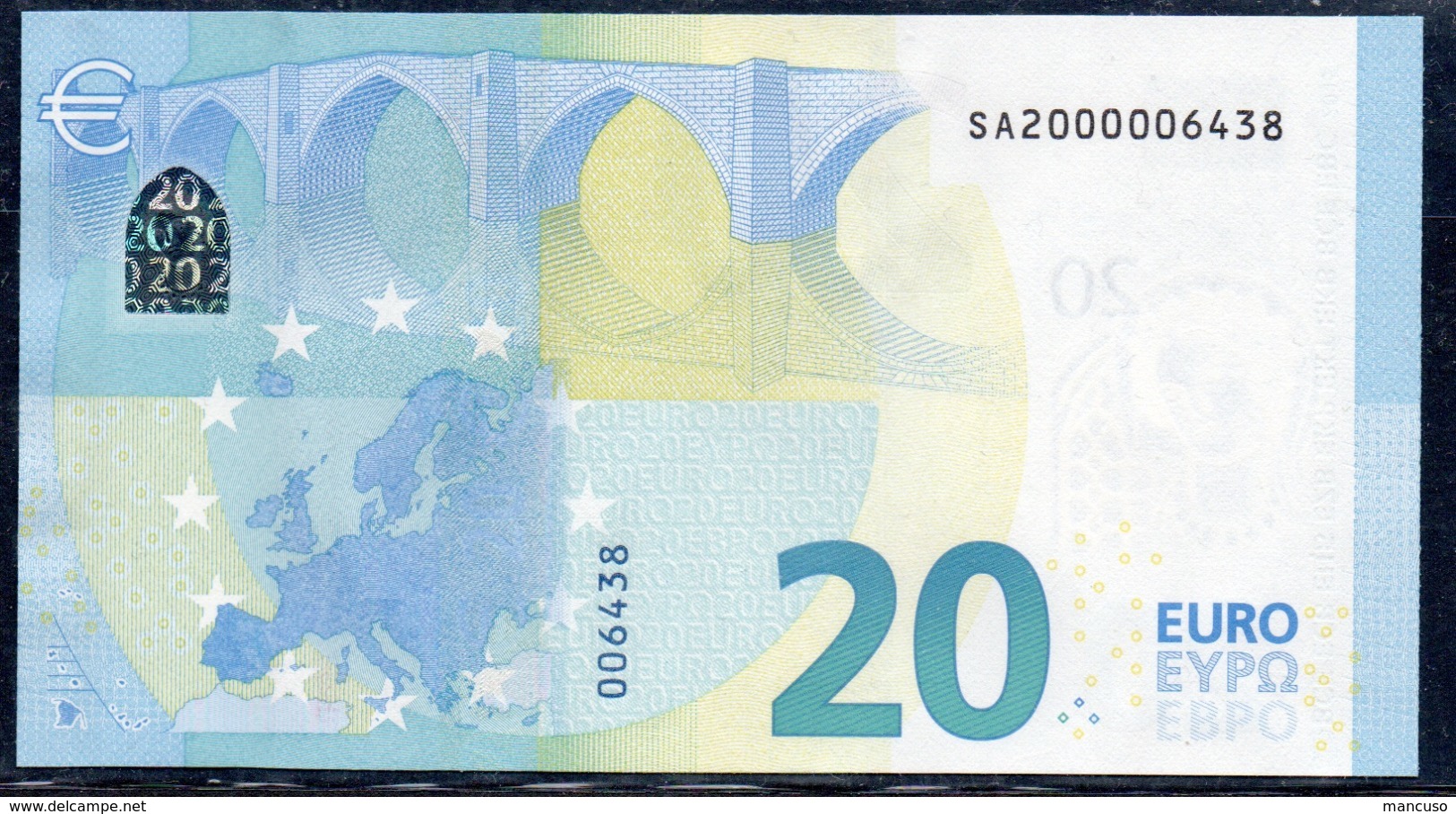 RARE € 20  ITALIA SA200000  S001   UNC - 20 Euro