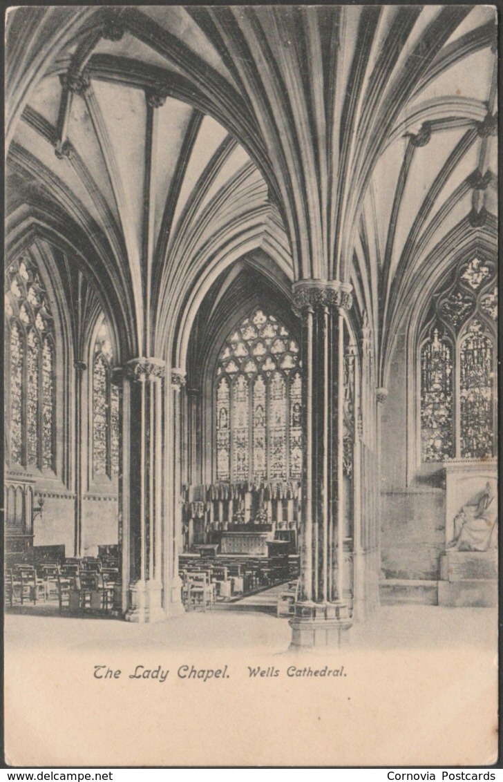 The Lady Chapel, Wells Cathedral, Somerset, 1909 - Montague Cooper Postcard - Wells