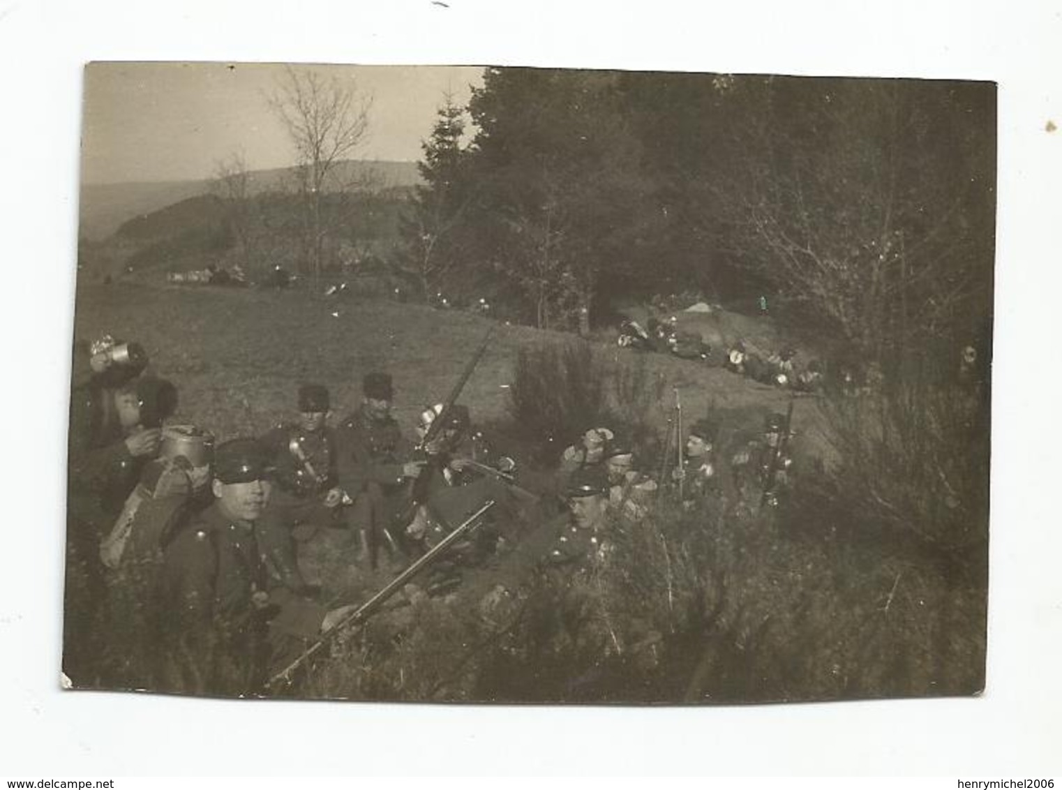 Photographie 88 Vosges 5 Chasseurs Manoeuvre Secteur Gerardmer Photo 5,5x8,3 Cm Env - Guerra, Militares