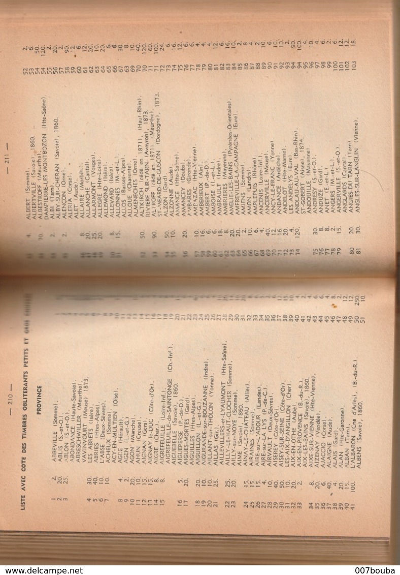 France - Catalogue des oblitrations Françaises 1849-1946 / E. BARTHELEMY / 343 PAGES / Voir SCANS