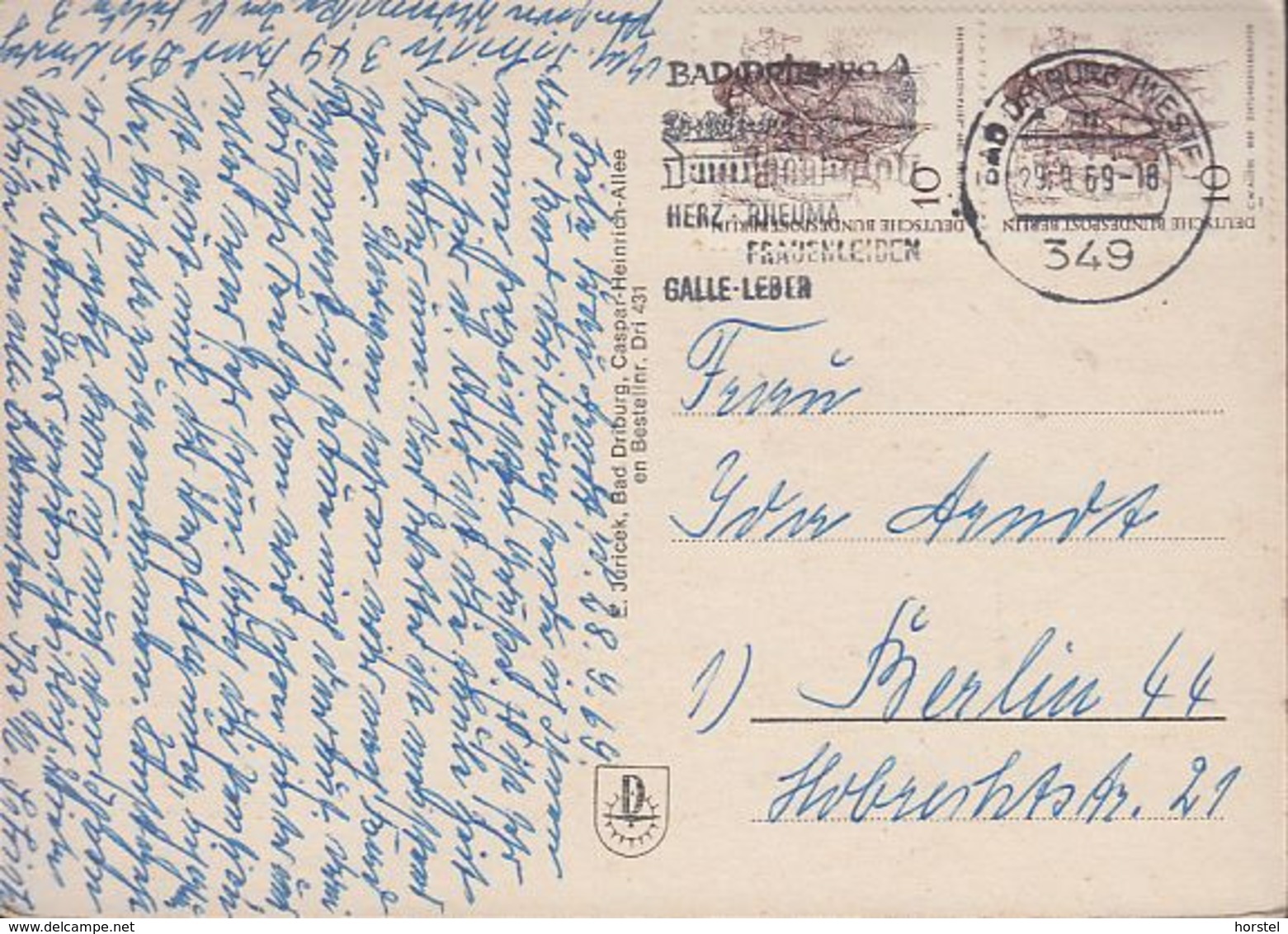 D-33014 Bad Driburg - Haus Am Steinberg - 2x Nice Stamps - Bad Driburg