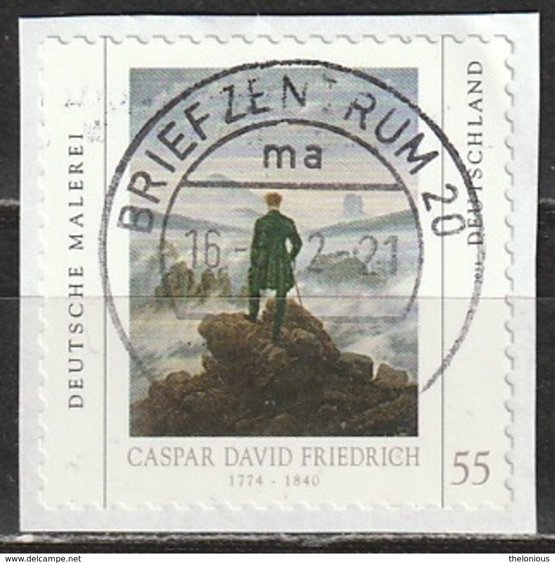 # BRIEFZENTRUM 20 Ma - 16-5-12 - 21 - Mi N. 2869 CASPAR DAVID FRIEDRICH - Sonstige & Ohne Zuordnung