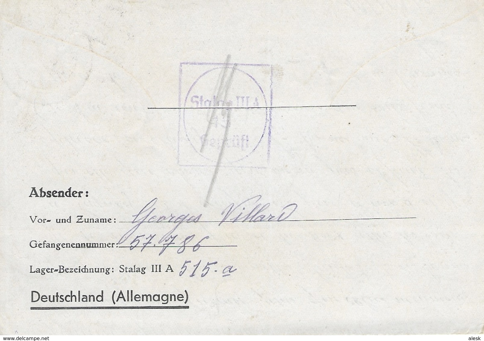 STALAG III A 15 GEPRÜFT 29 Novembre 1940 - Besetztes Gebiet En Rouge - Enveloppe Luckenwalde Pour Toulouse - Guerre De 1939-45