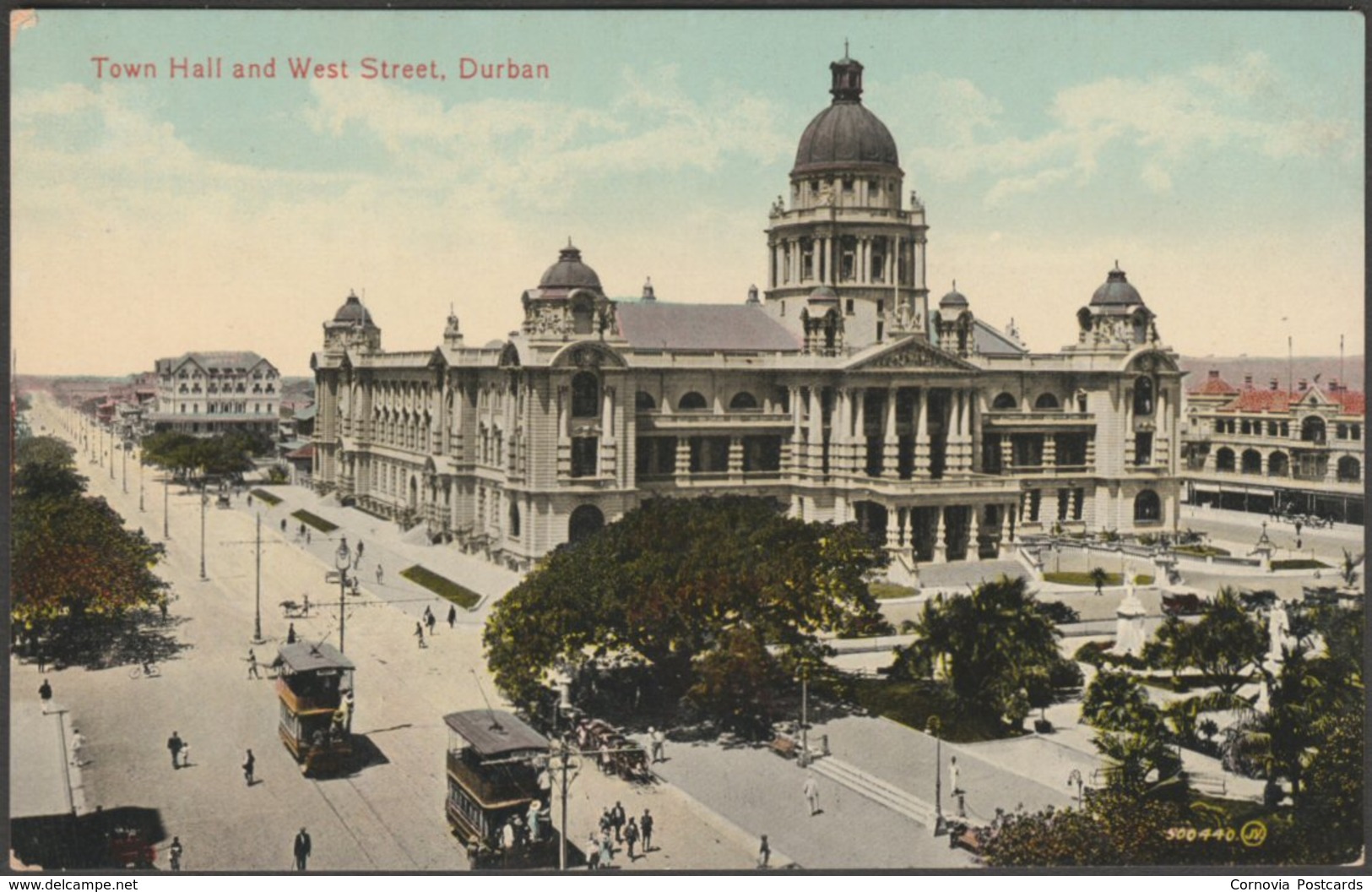 Town Hall And West Street, Durban, Natal, C.1910 - Valentine's Postcard - Sud Africa