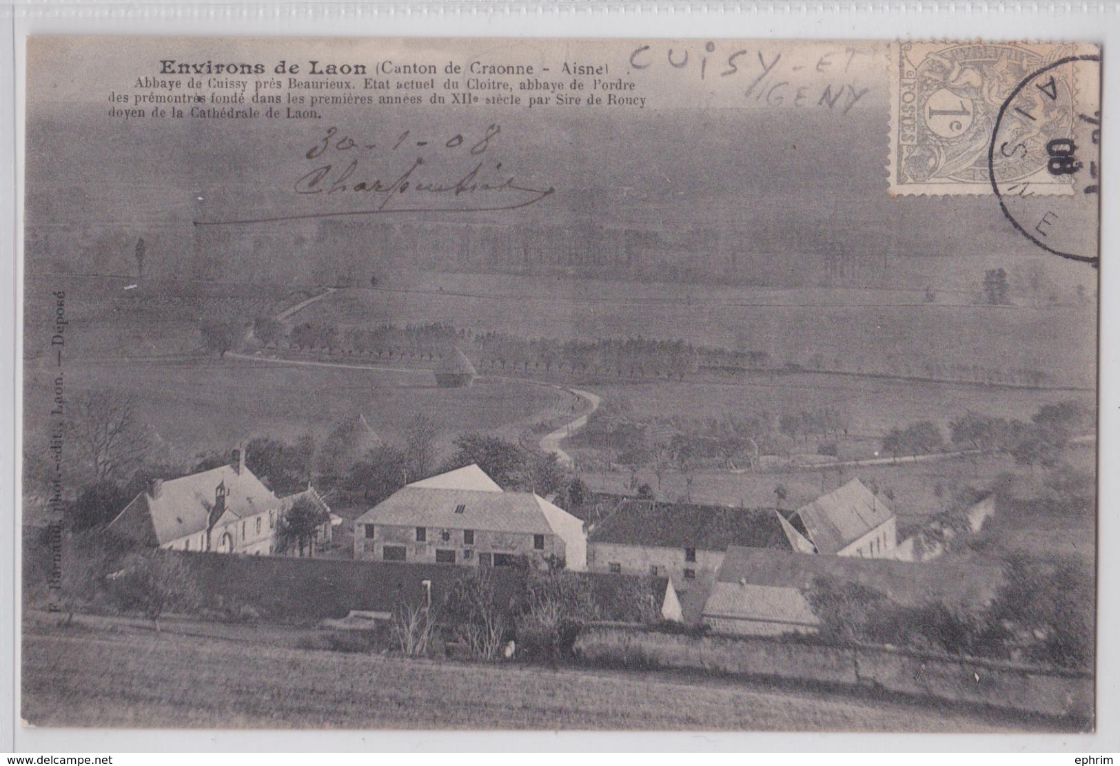 CUISSY-ET-GENY (02 Aisne) - Abbaye Près Beaurieux Canton De Craonne - Sonstige & Ohne Zuordnung