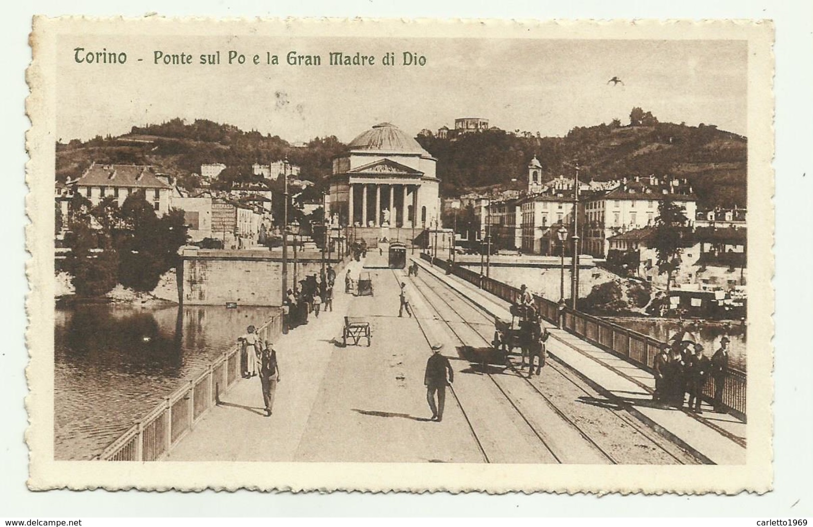 TORINO - PONTE SUL PO E LA GRAN MADRE DI DIO  VIAGGIATA FP - Other & Unclassified