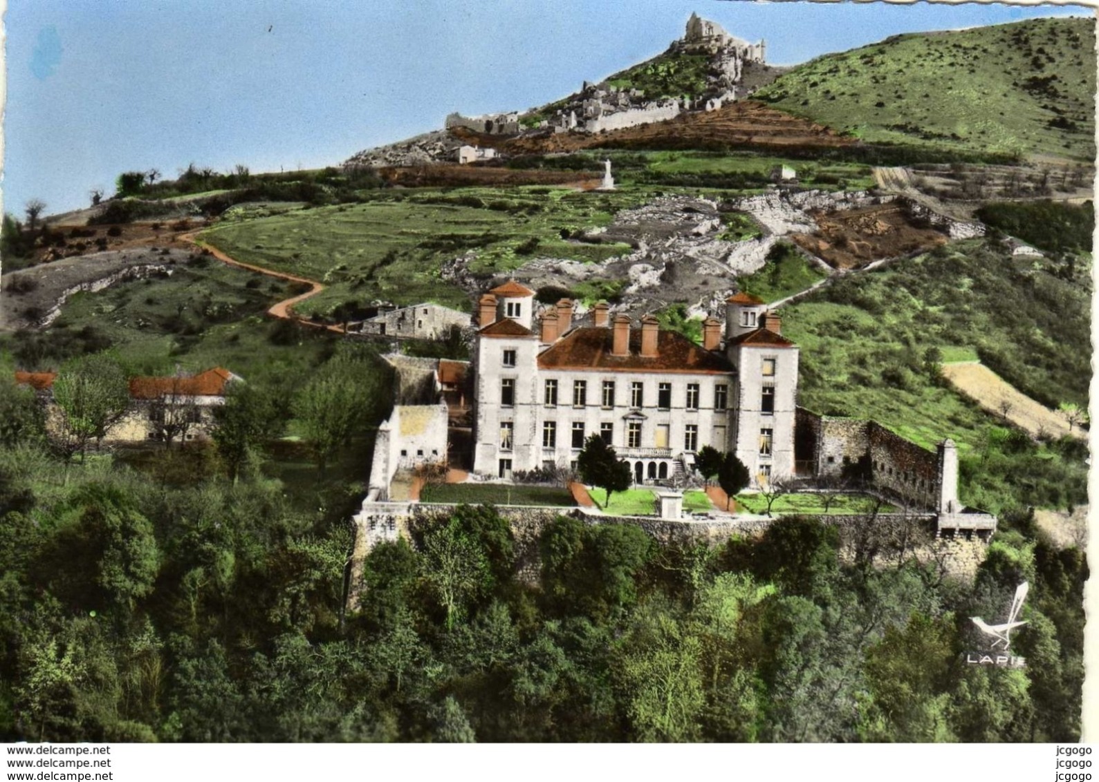 SAINT-PERAY Vue Aérienne  Le Château De Beauregard Et Ruines Du Château De Crussol  2 Scans  TBE - Saint Péray