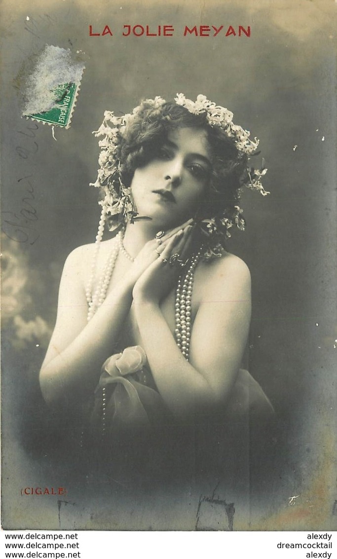 WW 2 X CPA SPECTACLES. L'accordéoniste Robert Monédière Et La Jolie Comédienne Chanteuse Meyan à La Cigale 1912 - Cabarets