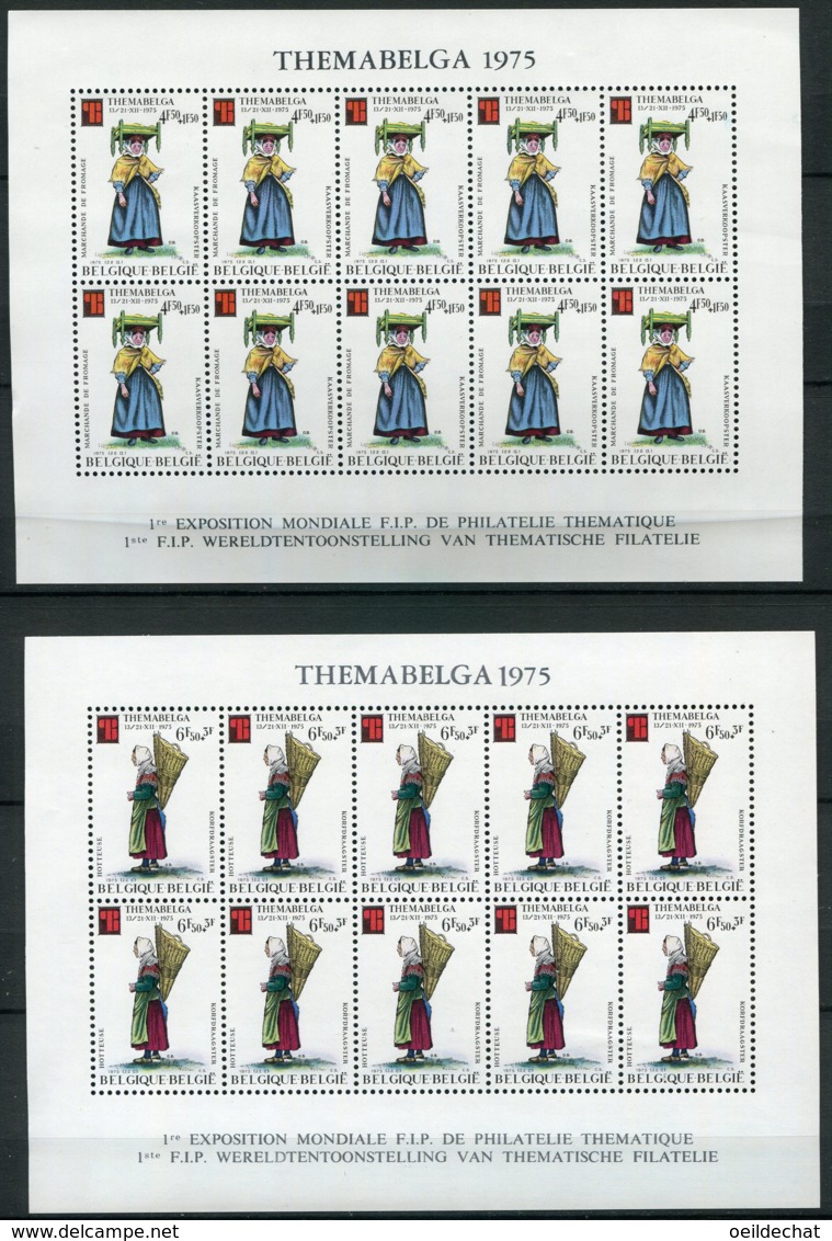 15669 BELGIQUE N°1784/9** 1ére Exposition De Philatélie Thématique (THEMABELGA) : Anciens Métiers Belges   1975  TB/TTB - Unused Stamps
