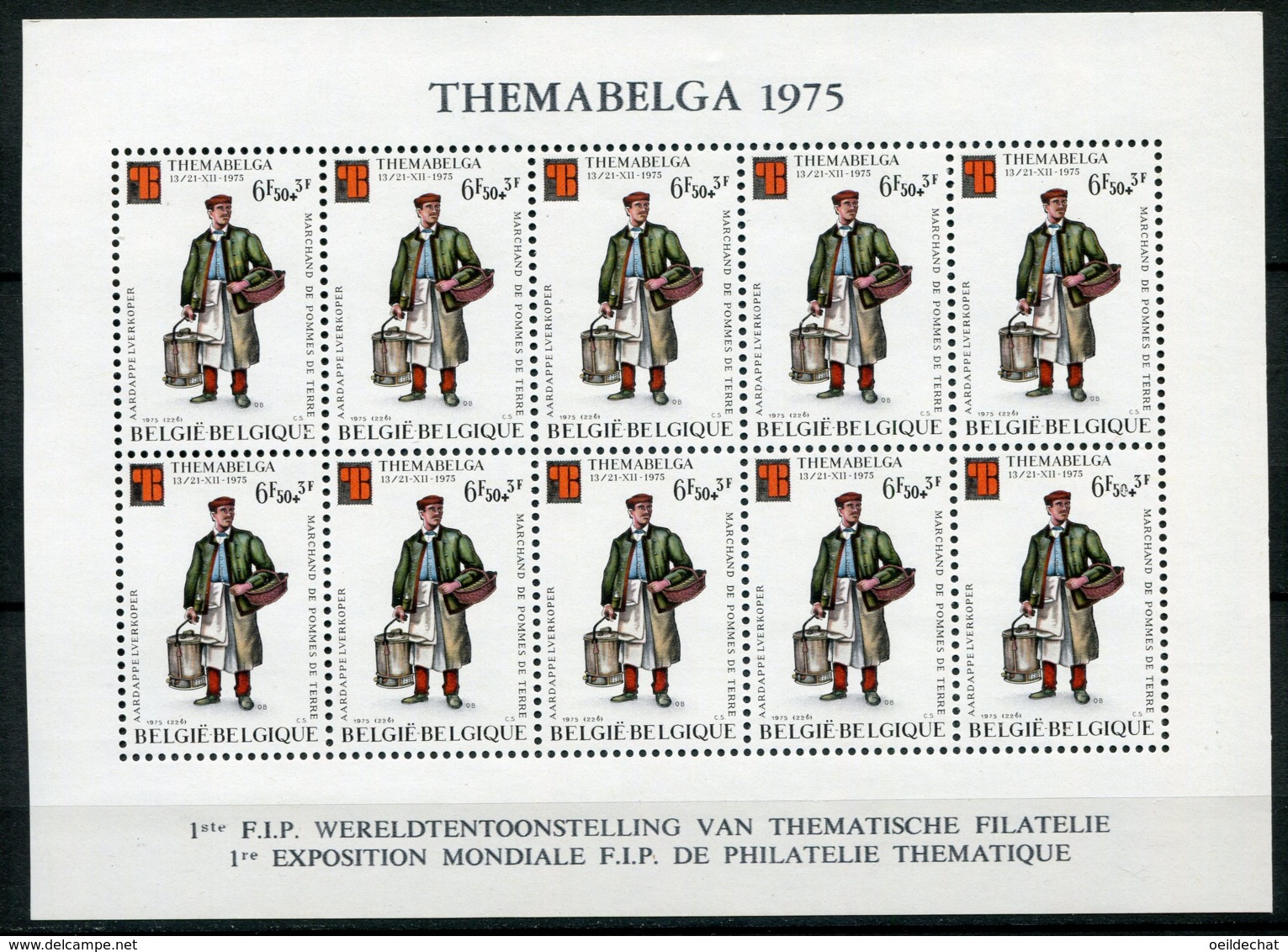 15669 BELGIQUE N°1784/9** 1ére Exposition De Philatélie Thématique (THEMABELGA) : Anciens Métiers Belges   1975  TB/TTB - Unused Stamps