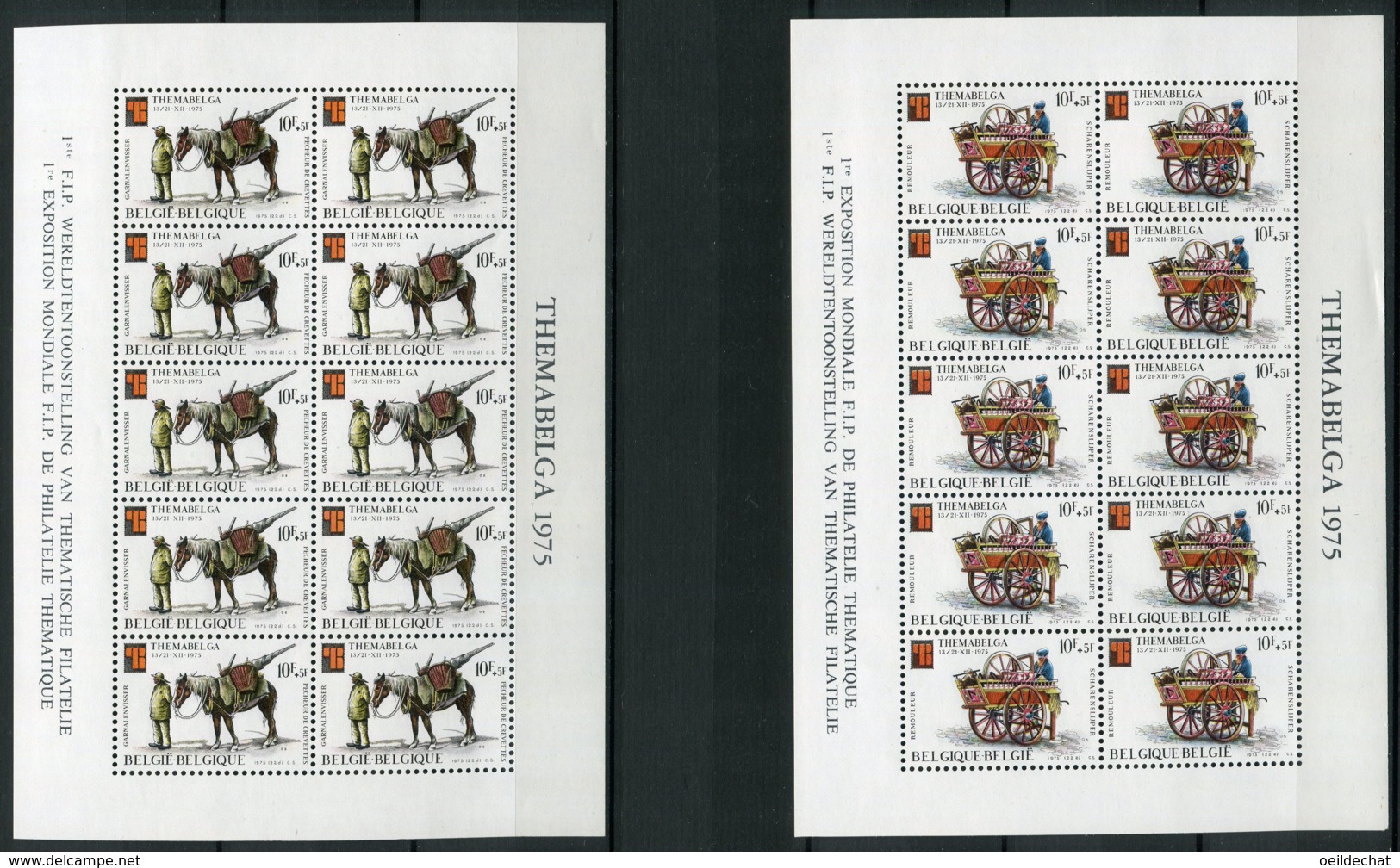 15669 BELGIQUE N°1784/9** 1ére Exposition De Philatélie Thématique (THEMABELGA) : Anciens Métiers Belges   1975  TB/TTB - Unused Stamps